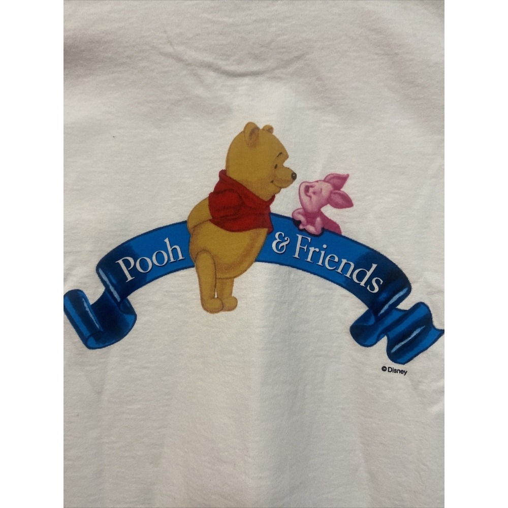 Disney Winnie‎ the Pooh and Friends Cotton T-Shirt Size XL White Unisex NEW